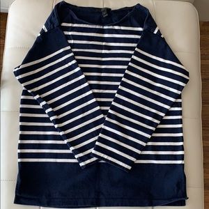 J.crew stripe boatneck T shirt sz s